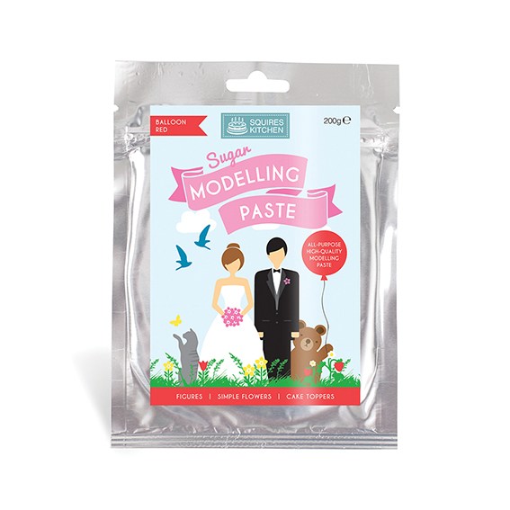 Squires Kitchen Balloon Red Sugar Modelling Paste
